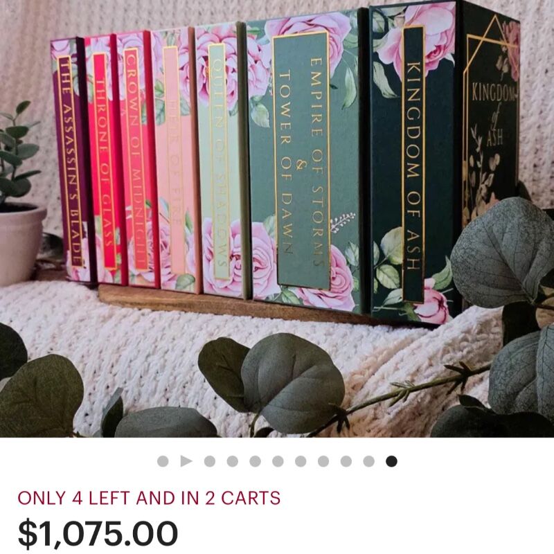 Floral Throne of Glass Complete Series Rebind From Spark & Spine